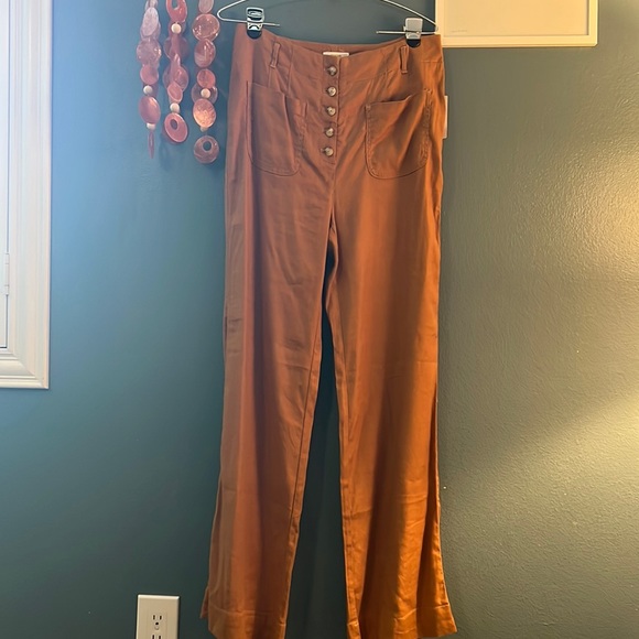 NWT 🤎 Maeve Anthropologie Relaxed Wide Leg Trousers - Picture 7 of 12